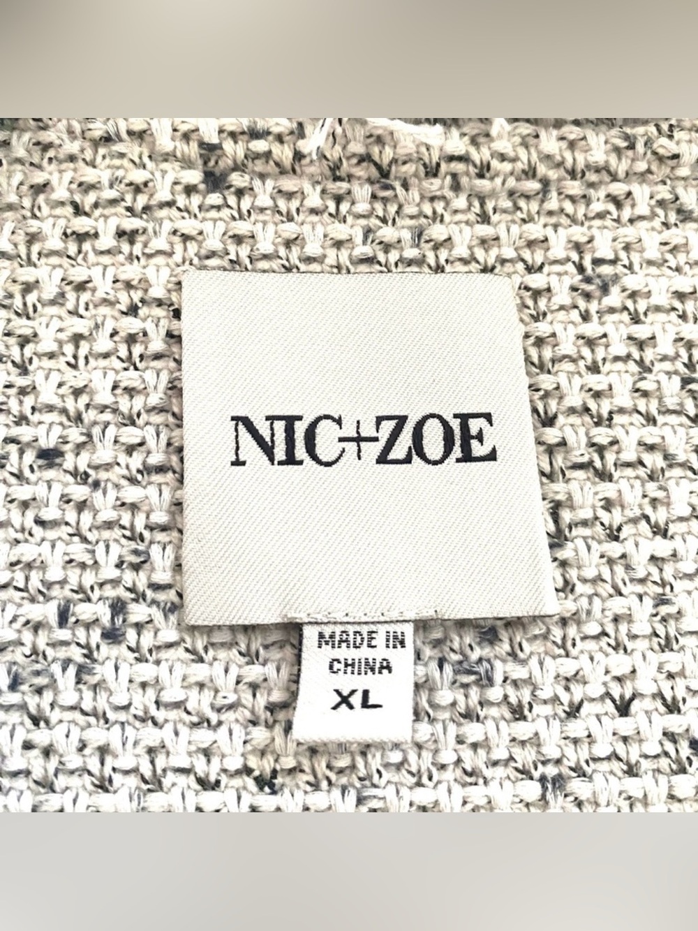 NIC+ZOE Tweed Knit Cardigan Jacket Blazer XL NWOT - Picture 10 of 11
